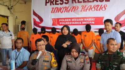 6 Anggota Geng Motor Pelaku 3C Berhasil Diringkus Tim Opsnal Reskrim Polsek Medan Barat