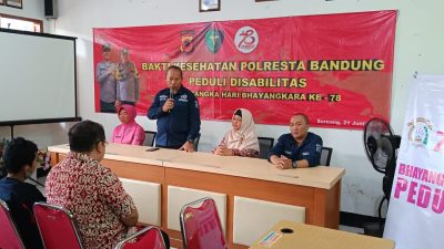 Polresta Bandung Gelar Bakti Kesehatan Untuk Siswa SLB Negeri Cinta Asih Soreang