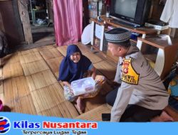 Kapolres Empat Lawang AKBP Abdul Aziz Setiadi, S.H., S.I.K., M.H Melalui Polsek Muara Pinang Salurkan Bantuan Sosial di Desa Sawah