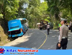 Lakalantas Bus Pariwisata, Satlantas Polres Pangandaran Urai Kemacetan