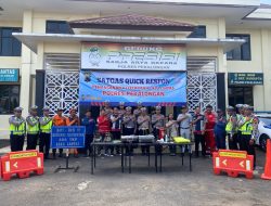 Satlantas Polres Pekalongan Gelar Apel Pengecekan Satgas Quick Respon Penanganan Laka Lantas