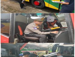 Jelang Arus Mudik Lebaran 1446 H Satlantas Polres Kuningan Bekerjasama Dengan Dinas Perhubungan Check Fisik Layak Jalan Bagi Armada Angkutan Darat