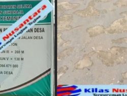 Ironis pembangunan Jalan Rabat Beton di Desa Air Kemuning Diduga Sudah Mengalami Retak Terkelupas Dikerjakan Asal Jadi Mark Up Anggaran Dana Desa 2024 Demi Meraup Keuntungan,