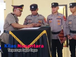 Kapolres Kuningan Pimpin Upacara Sertijab Sejumlah Perwira Tergantikan