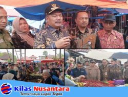 Bupati Kerinci Monadi Lakukan Sidak di Pasar Hiang, Harga Bahan Pokok Terpantau Stabil