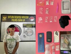 Simpan dan Miliki Barang Haram Jenis Sabu, Kini Tersangka Diciduk Sat Narkoba Polres Ogan Ilir