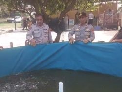 Polsek Rantau Alai Tabur Benih Ikan Patin Sebanyak 1.500 Guna Mendukung Program Ketahanan Pangan