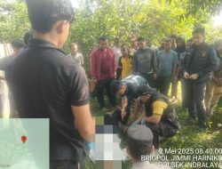 Polisi Lakukan Olah TKP Penemuan Mayat Gantung Diri di Desa Bakung, Indralaya Utara