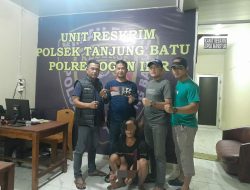 Tim Rimau Polsek Tanjung Batu Amankan Pria Bersenjata Tajam di Kawasan Kebun Karet