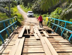 Miris Jembatan Menuju Desa Sungai Petai Diduga Tidak Tersentuh Perbaikan Oleh Pemkab Seluma,