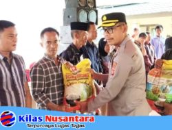 Kapolres Muba Tinjau Pos Pelayanan Dan Salurkan Bansos