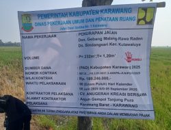 Diduga Kurangi Volume Tinggi Dan Asal Jadi Pekerjaan Proyek Penurapan Jalan Di Gebang Malang Rawa Raden Pelaksana CV. ANUGERAH KREASI BERSAMA.