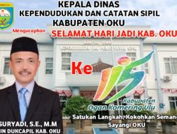 Kadin Dukcapil Kabupaten OKU A.Suryadi, S.E.,M.M Mengucapkan Selamat Hari Jadi Kabupaten OKU Ke-115 Tahun 2025