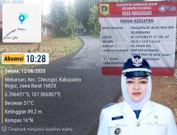 ‎Kepala desa Mekarsari realisasikan BANKEU pastikan sesuai RAB 