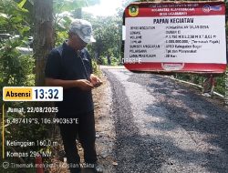 Pemdes Ligarmukti Genjot Terus Pembangunan Infrastruktur Jalan Desa Melalui Anggaran BANKEU dan di Pastikan Sesuai Peraturan Pemerintah Pusat