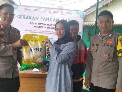 Polsek Cikancung Polresta Bandung Kembali Menggelar Kegiatan Gerakan Pangan Murah (GPM) Guna Menjaga Stabilitas Pasokan Dan Harga Pangan