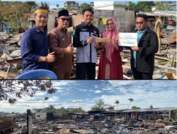 IPPMR Pekanbaru Galang Dana Rp:12,8 Juta Untuk Korban Kebakaran 32 Rumah di Pulau Kijang