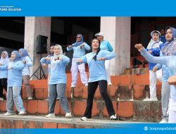 Haornas 2025 di Kalianda: Zita Anjani Pimpin Senam Massal Penuh Keceriaan