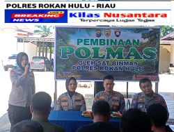 Pembinaan POLMAS oleh Sat Binmas Polres Rohul terlaksana di Polsek Rambah Samo