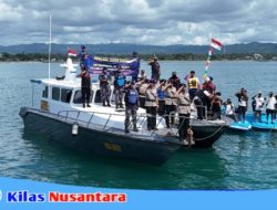 HUT Polairud ke-75, Polres Pangandaran Gelar Tabur Bunga di Teluk Pananjung