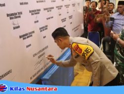 Kapolres Indramayu Hadiri Deklarasi Damai Ciptakan Kontestasi Pilwu Aman