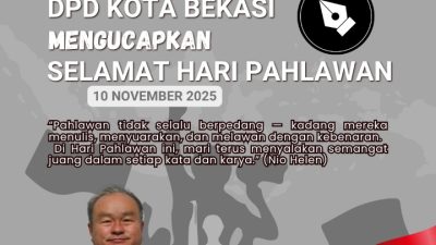 Ketua IWO-I Kota Bekasi,Nio Helen: “Mengucapkan Selamat Hari Pahlawan Nasional 2025”