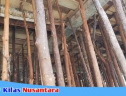 Balok Penyangga Melengkung, Gedung Logistik Bencana di Halaman Kantor BPBD Kerinci Dianggap Berbahaya