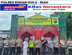 Wakapolres Rokan Hulu Tinjau Pos Pelayanan dan Pengamanan Operasi Lilin 2025, Pastikan Kesiapan Nataru