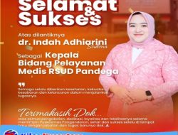 dr. Indah Adhiarini Sukma Nahkodai Bidang Pelayanan Medis RSUD Pandega