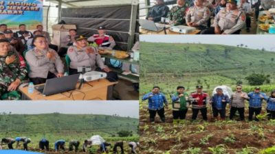 Polsek Nagreg Gelar Penanaman Jagung Serentak Kuartal I Tahun 2026 di Desa Mandalawangi