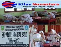 Makan Bergizi Gratis terlaksana di SMP Negeri 3 Rambah Samo