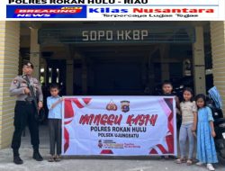 Polsek Ujung Batu Pastikan Ibadah Jemaat Berjalan Aman dan Kondusif, Patroli Minggu Kasih