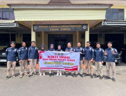 Dalam Rangka HUT Labfor Polri Ke 72 tahun 2026,  Bidlabfor Polda Sumsel Giat Bakti Sosial