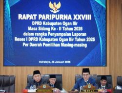 DPRD Ogan Ilir Gelar Rapat Paripurna ke-XXVIII Dalam Penyampaian Laporan Reses I