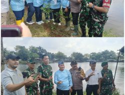 Polsek Cibinong Gelar Kegiatan Penanaman Pohon Hutan Kota di Setu Gedong