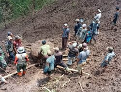Longsor Tutup Akses Jalan di Desa Sapih, BPBD Kabupaten Probolinggo Lakukan Asesmen dan Kerja Bakti