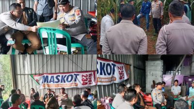 Kapolsek Nagreg Kompol Rizal Adam Al Hasan A.S. S.Pd. M.M Hadiri Penyerahan Alat Pipil Jagung dari Biro SDM Polda Jabar kepada Kelompok Tani Mekarwangi Ciherang