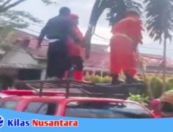 Tim URC BPBD Kota Cimahi Melakukan Penanganan Cepat Dampak Angin Kencang
