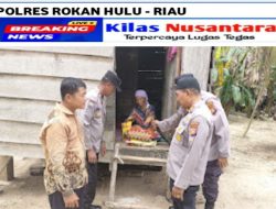 Polsek Rambah Menyusuri Desa, Program JALUR Hadirkan Kepedulian untuk Warga Dhuafa