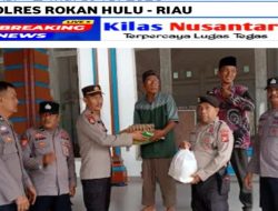 Polsek Ujung Batu Salurkan Sembako dan Bansos Kepada Pengurus Masjid