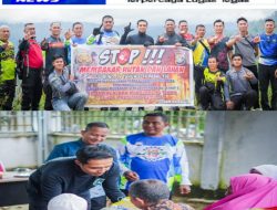 Polres Rokan Hulu Turun Langsung, Bagi Sembako hingga Patroli Karhutla, Pastikan Rambah Zero Hotspot