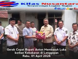 Respons Cepat, Bupati Rokan Hulu Anton, Turun Langsung Serta Salurkan Bantuan untuk Korban Kebakaran