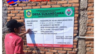Pemerintah Kabupaten Bogor Kecamatan Jonggol Desa Sukanegara Tahun Anggaran 2026