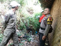 Terjadi Pergeseran Tanah di Desa Bandasari, Bhabinkamtibmas Bersama BPBD dan Satpol PP Lakukan Mitigasi