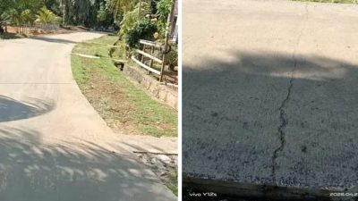 Proyek Jalan Lingkungan Desa Tanjung Alai Mutu Beton Patut Dipertahankan,Diduga di Bawah Standar Usia Dini Sudah Mengalami Retak, 