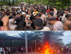 Demo Narkoba di Rohil Berujung Ricuh: Massa Bakar Rumah Diduga Bandar!