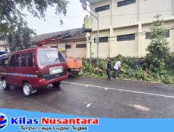 Pemkot Cimahi Gerak Cepat Tangani Pohon Tumbang di Jalan Encep Kartawiria, Kelurahan Citeureup
