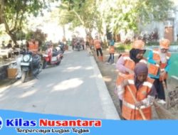 DLHP Kabupaten Takalar dan Tim Orange Bersihkan Alun-Alun Usai Lebaran