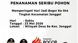 Kecamatan Jonggol Gelar Aksi Bersih dan Penanaman Seribu Pohon Sambut HJB ke-544