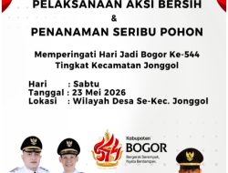Kecamatan Jonggol Gelar Aksi Bersih dan Penanaman Seribu Pohon Sambut HJB ke-544